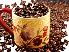 Cup, coffee, grainy