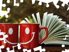 cups, open, Book