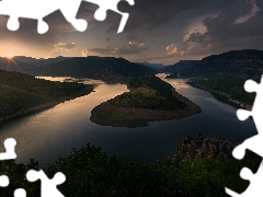 curve, Arda River, Rhodope Mountains, Great Sunsets, Meander, Bulgaria