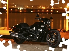 Night, Black, Harley Davidson Night Rod Special