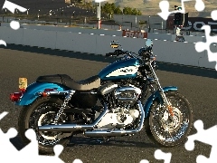 blue, HAND, Harley Davidson Sportster XL1200R, Right