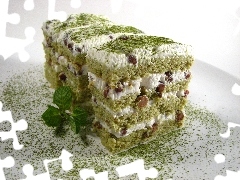 cake, Green, decoration, raisins
