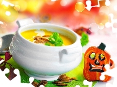 dinner, soup, pumpkin