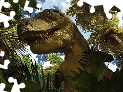 dinosaur, Teeth, Palms
