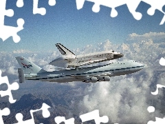 Ship, Boeing 747, Discovery, cosmic