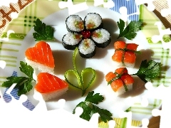 dish, color, Sushi