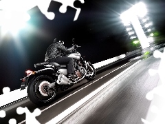 Yamaha V-Max, race, Drag, track