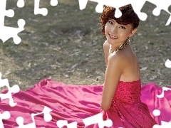 Agnes Lim, Pink, dress, Asian