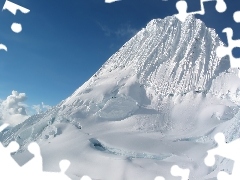 mountains, snow, drifts, Ice