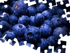 drops, water, bilberry, American, blueberries