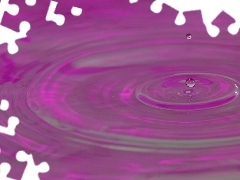 drops, Violet, water