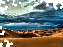 Dunes, Desert, Sky