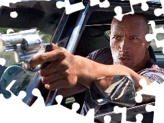 Dwayne Johnson, gun