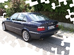 E36, Granate, Left, Back, View, BMW 3