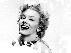 ear-ring, Smile, Monroe, actress, Marylin