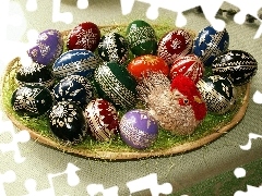 color, Painted eggs, Easter, eggs