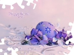 egg, christmas, Easter, Violets