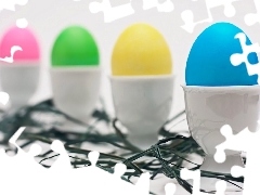 Easter, color, eggs