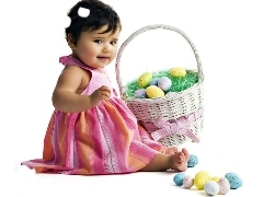 eggs, girl, basket