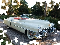 The historic car, Cabriolet, Cadillac Eldorado, White