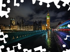 bridge, London, England, Big Ben