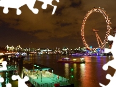 panorama, London Eye, England, London