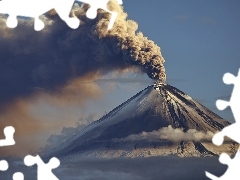 eruption, volcano, smoke