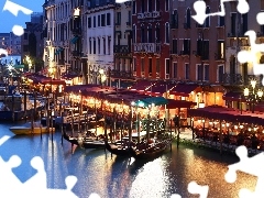 evening, Venice, boats