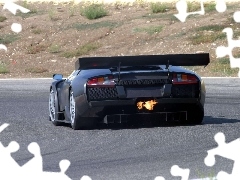 Lamborghini Murcielago, tube, Exhaust, Big Fire