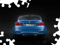 Blue, Back, Exhaust Pipes, BMW M3