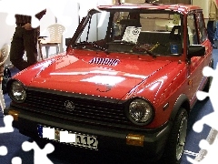 Front, Autobianchi A112, exhibition, Red