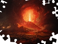 volcano, explosion