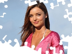 face, Hair, Pink, costume, Miranda Kerr