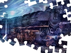 fantasy, engine, Train