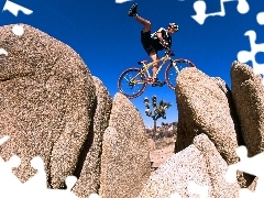 feats, Biking, Mountains, extreme, a man