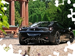 Ferrari 458, Sport, Park, Black, summer