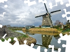 Field, River, Windmill