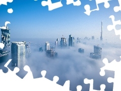 Fog, Dubaj, skyscraper