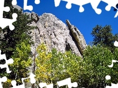 Dakota, rocks, forest, South