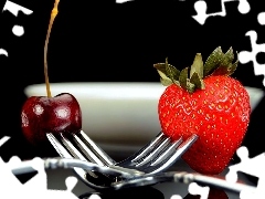 Forks, cherry, Strawberry