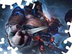 Udyr, League Of Legends, fists, bandage, hands, form