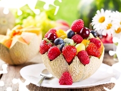 fruit, dessert, Salad