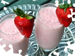 cocktail, Glass, Fruits, strawberry