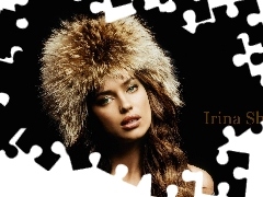 Beauty, cap, fur, Irina Shayk