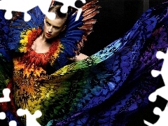 gamut, colors, dress, butterfly, Women
