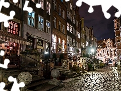 City at Night, Poland, Gdańsk