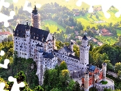 Neuschwanstein Castle, Bavaria, Germany, panorama