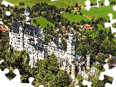 Castle, panorama, Germany, Neuschwanstein