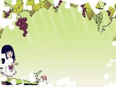 Kimi ni Todoke, Grapes, girl, Green