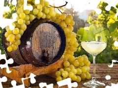 glass, composition, grapes, barrel, spray